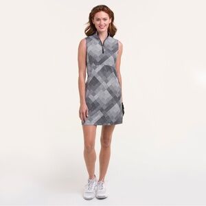 EPNY Golf Sleeveless Graduated Dot Argyle Dress M